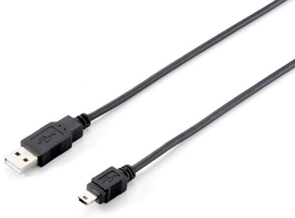 Equip USB 2.0 Cable- USB-A - Mini-USB - 1,8m - Black