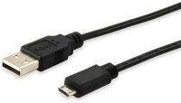 Equip USB 2.0 Cable - USB-A - Micro-USB - 1m - Black