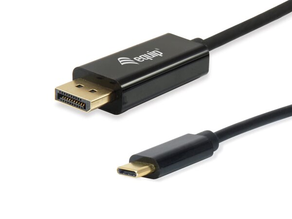 Equip Adapter - DisplayPort (M) - USB-C (M) - 1,8m - Black