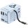 VERBATIM CHARGE N TRAVEL 100W UNIVERSAL TRAVEL ADAPTER WITH RETRACTABLE CABLE BLUE