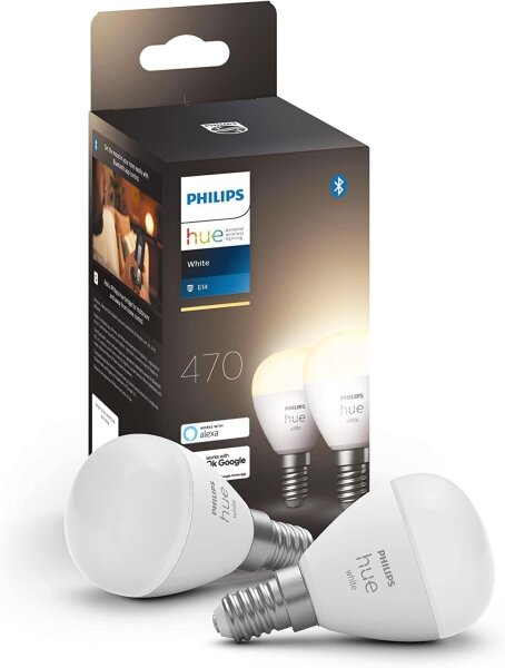 Philips Hue White - LED-Lampe - Form: P45 - E14 - 5.7 W (Entsprechung 40 W)