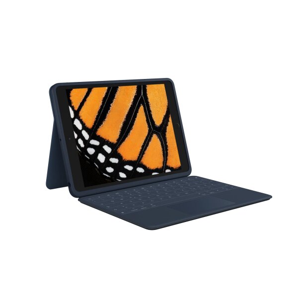 Logitech Keyboard and folio case Rugged Combo 3 Apple iPad (7. & 8. Gen) Classic Blue